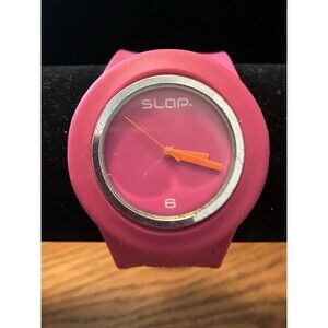 Hot Pink Slap Watch Working, New Battery Orange Hands